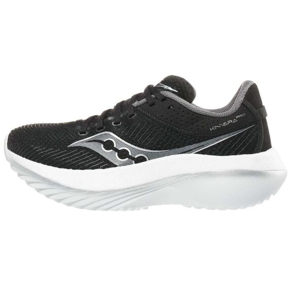 Saucony Kinvara Pro Black and White Running Shoes - Picture 1 of 14